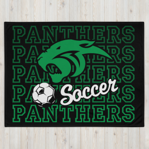 60"x80" Panthers Soccer Throw Blanket