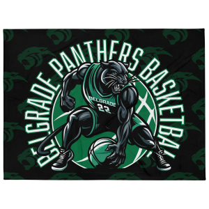 Basketball Panther Throw Blanket